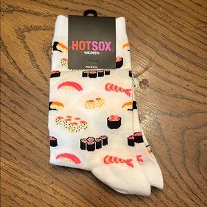 Hot Sox Women's Sushi Pattern Socks - White